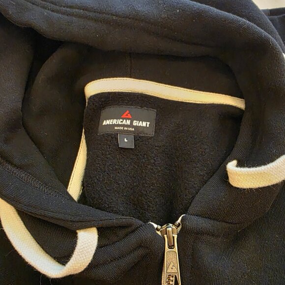 American Giant Classic Full Zip Hoodie Black - Picture 3 of 13